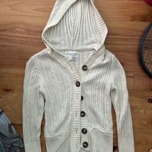 Aeropostale Women's Ivory Hooded Cardigan